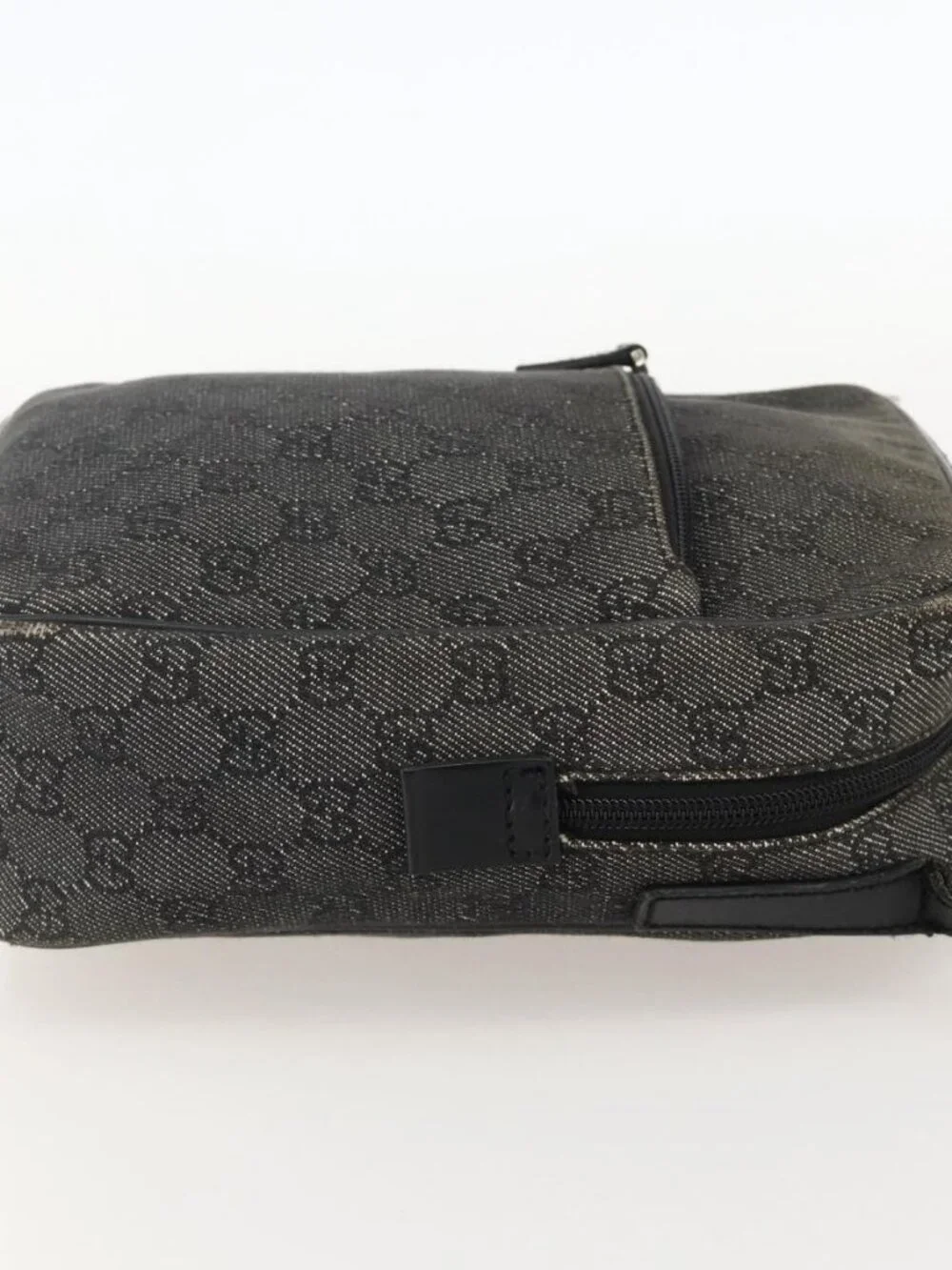 GUCCI GG Canvas Shoulder Bag Black Silver 03136 Auth 175385